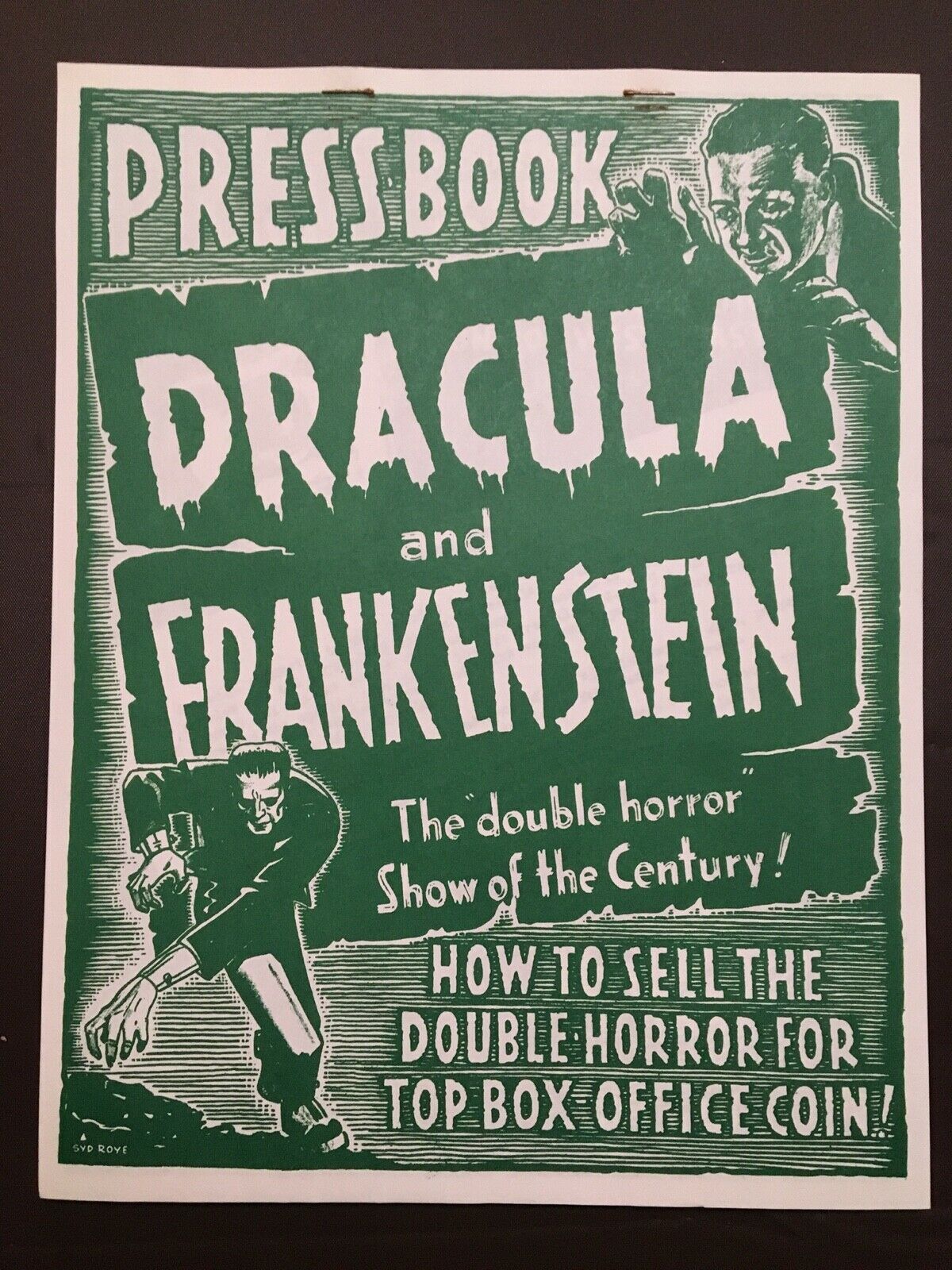 Original Dracula And Frankenstein 1950s Pressbooks Nos Warehouse Find!  Cooool!