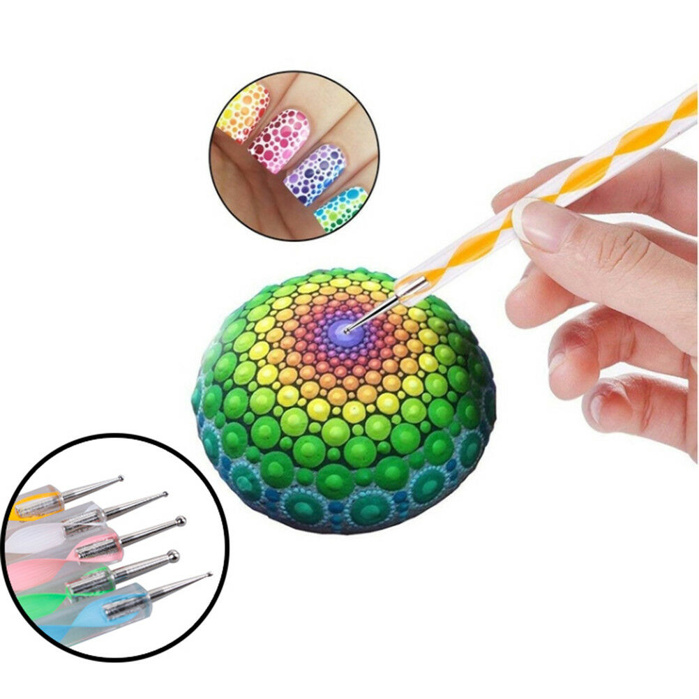 5pcs Ball Stylus Dot Painting Tools For Mandala Rock Art Polymer Clay Use Hjffca