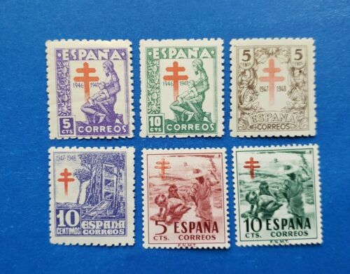 Spain Stamps, Scott Ra21-ra24, Ra32-ra33 Complete Sets Mint And Hinged