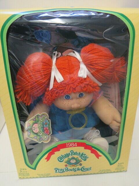 1984 Coleco Jesmar Cabbage Patch Kid Red Headed Girl Doll #3908 Papers Spain New